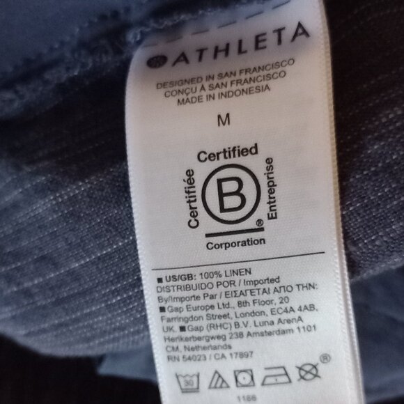 ATHLETA blue linen pants - Picture 9 of 9